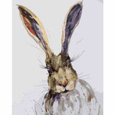 Painting by numbers rabbit portrait